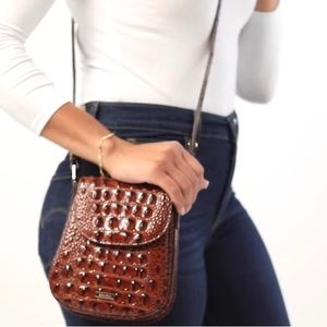 Brahmin Everlee, Black Pearl Ombré Melbourne Crossbody Bag.